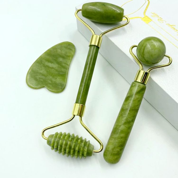 Jade Roller and Gua Sha Set Facial Massage Skin Care Kit