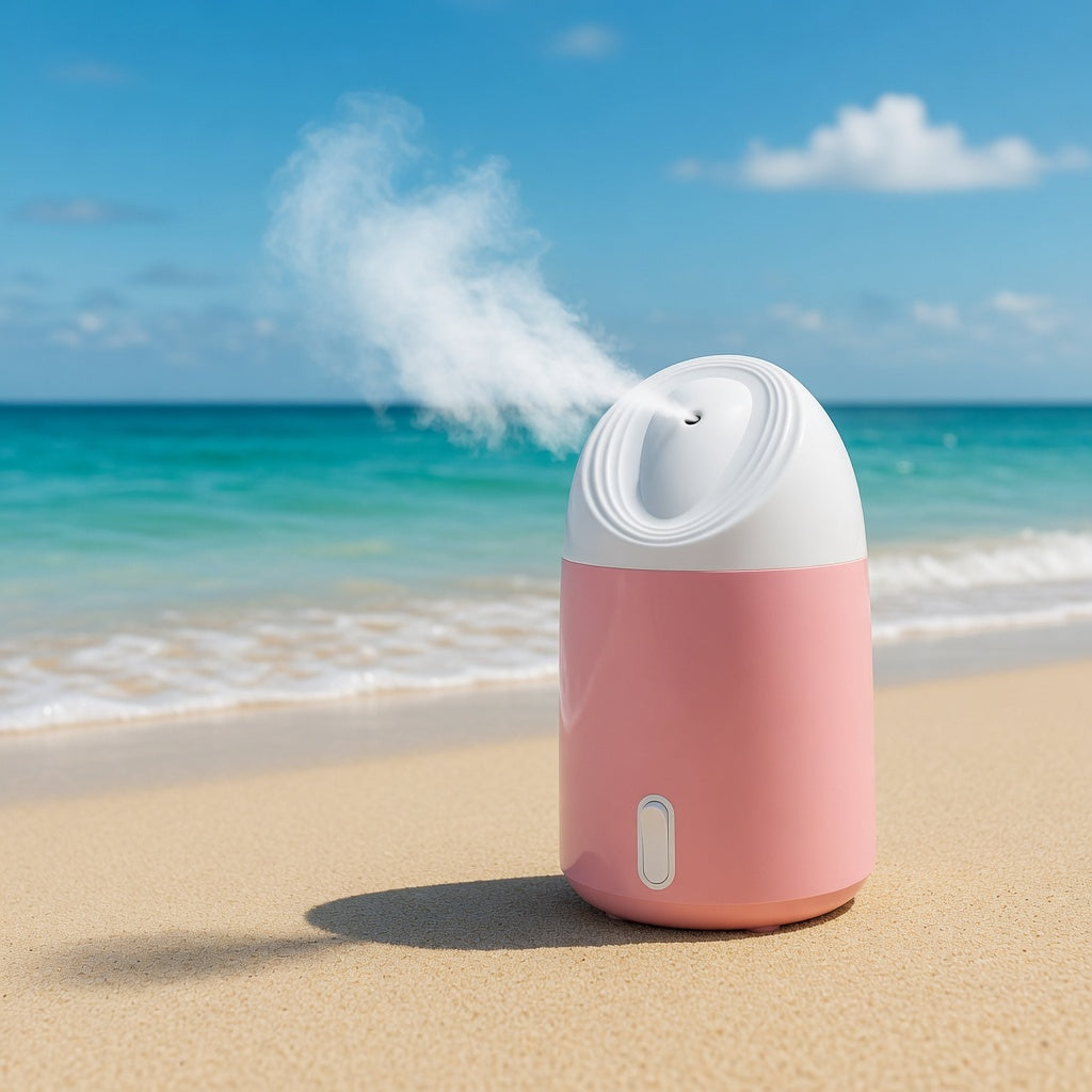 Portable nano facial steamer with hot compress hydrating skin mist device
